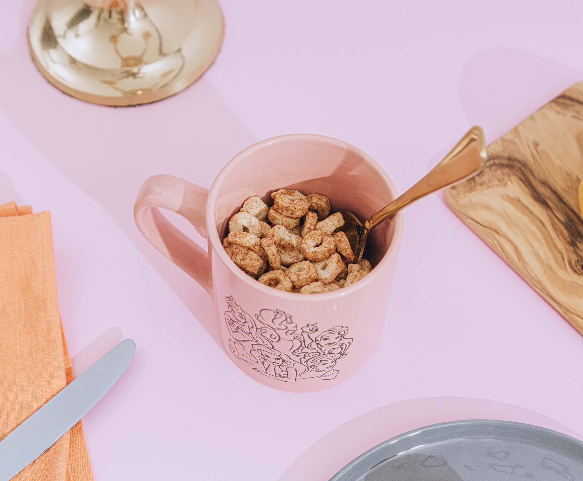 Alt View 2. Silver Buffalo - Disney Princess Pink Wax-Resist Ceramic Mug | Holds 14 Ounces - Pink.