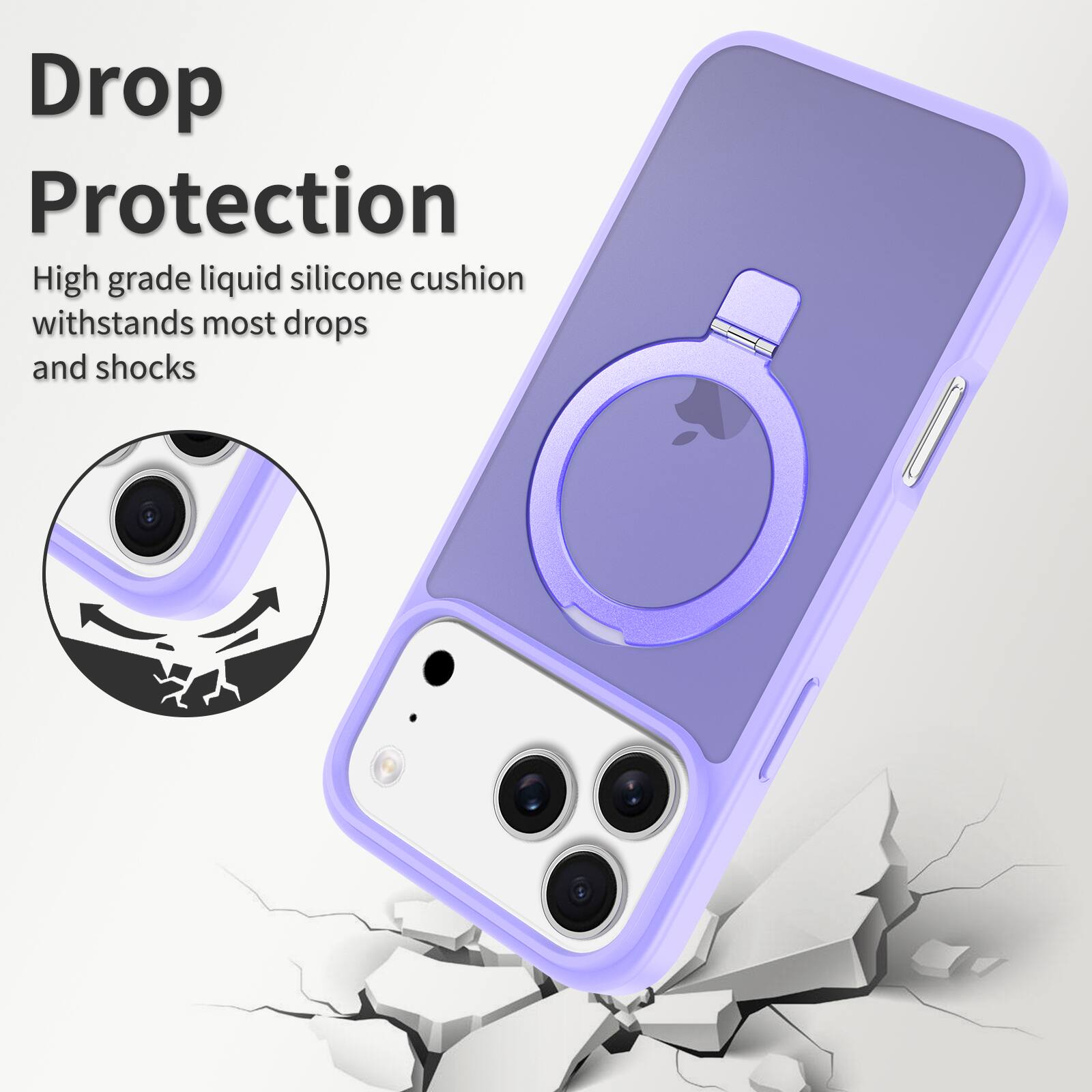 Drop Protection

High grade liquid silicone cushion withstands most drops and shocks