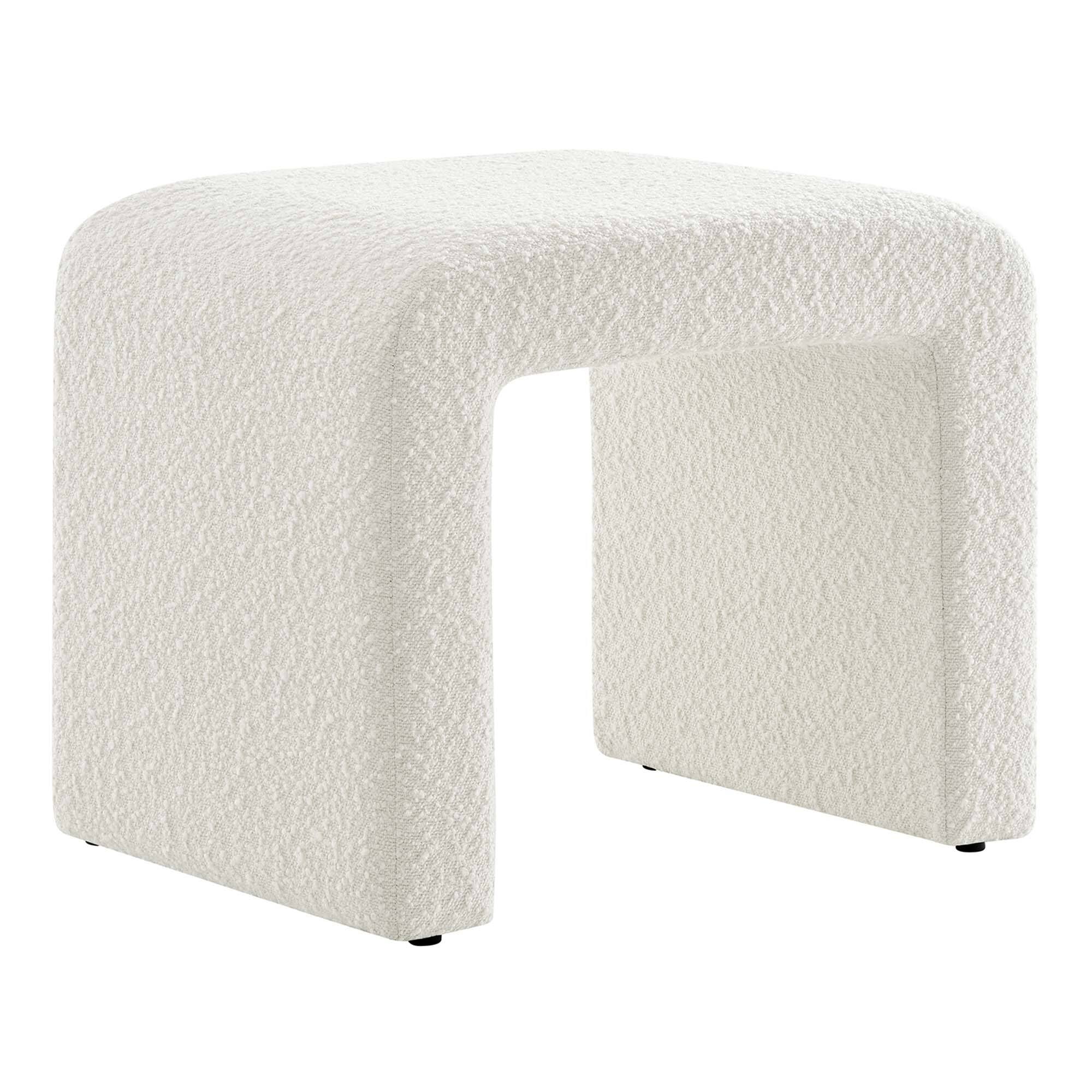 Alt View 1. Modway - Simba Boucle Fabric Waterfall Stool by Modway - Ivory.