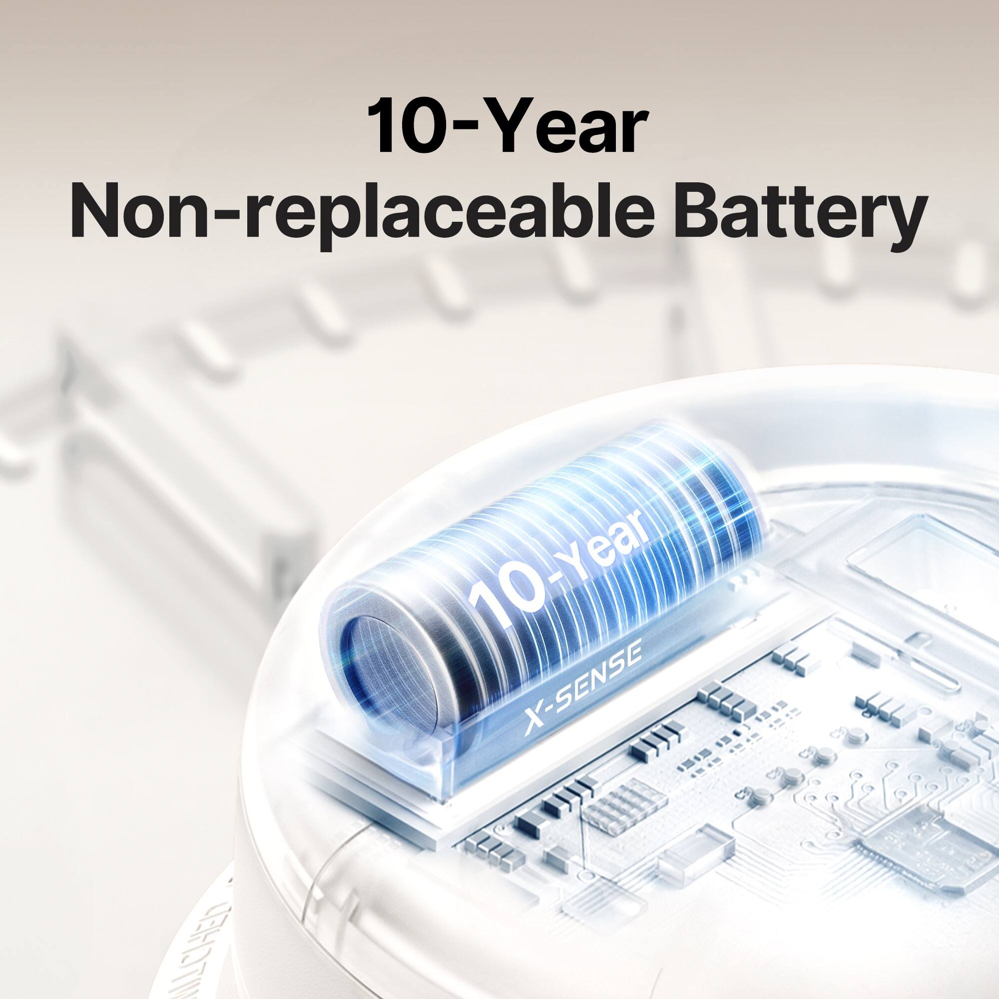 10-Year Non-replaceable Battery

10-Year X-SENSE NLCHEI