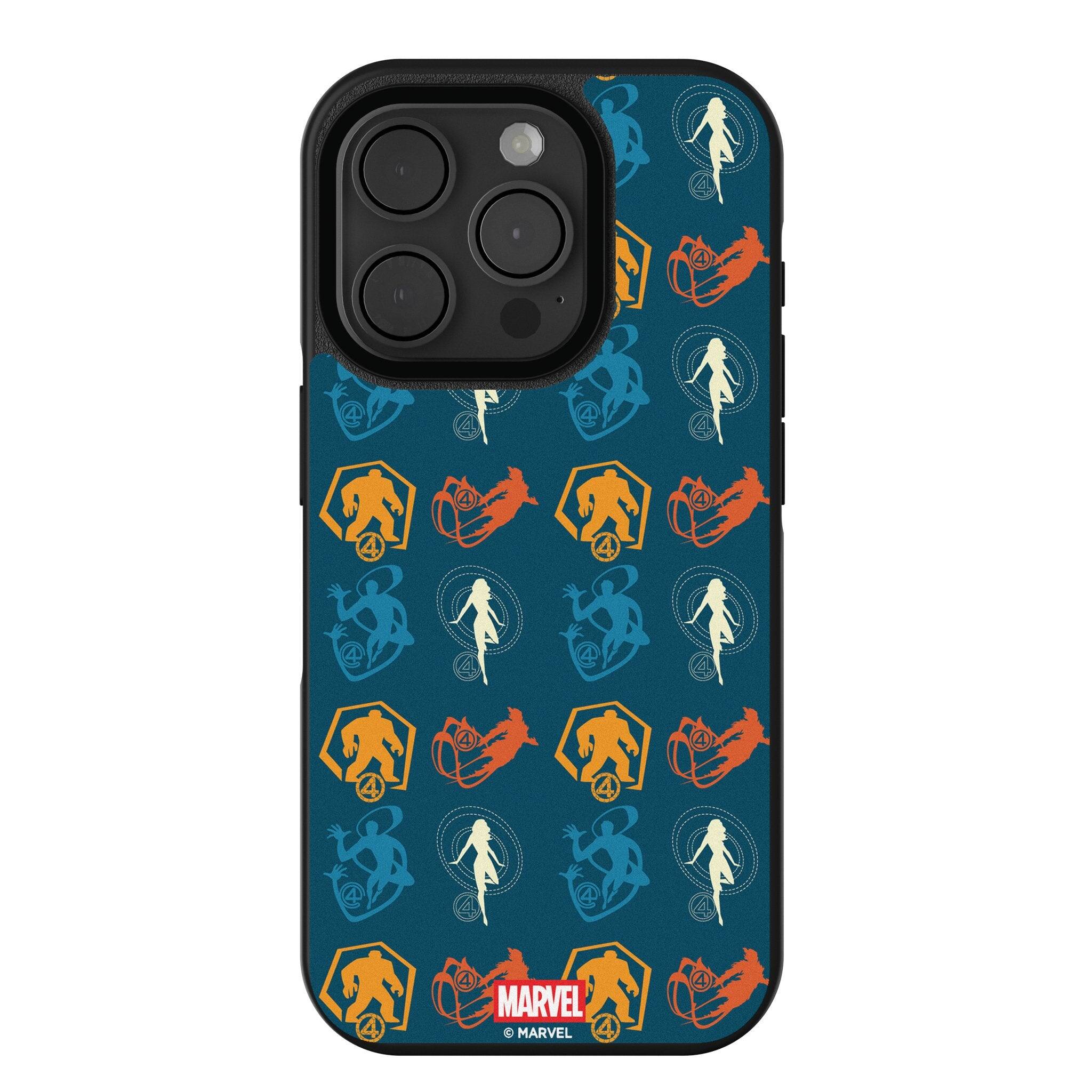 Keyscaper - Marvel Pattern 2 Bump Phone Case - Apple iPhone 16 - Fantastic Four