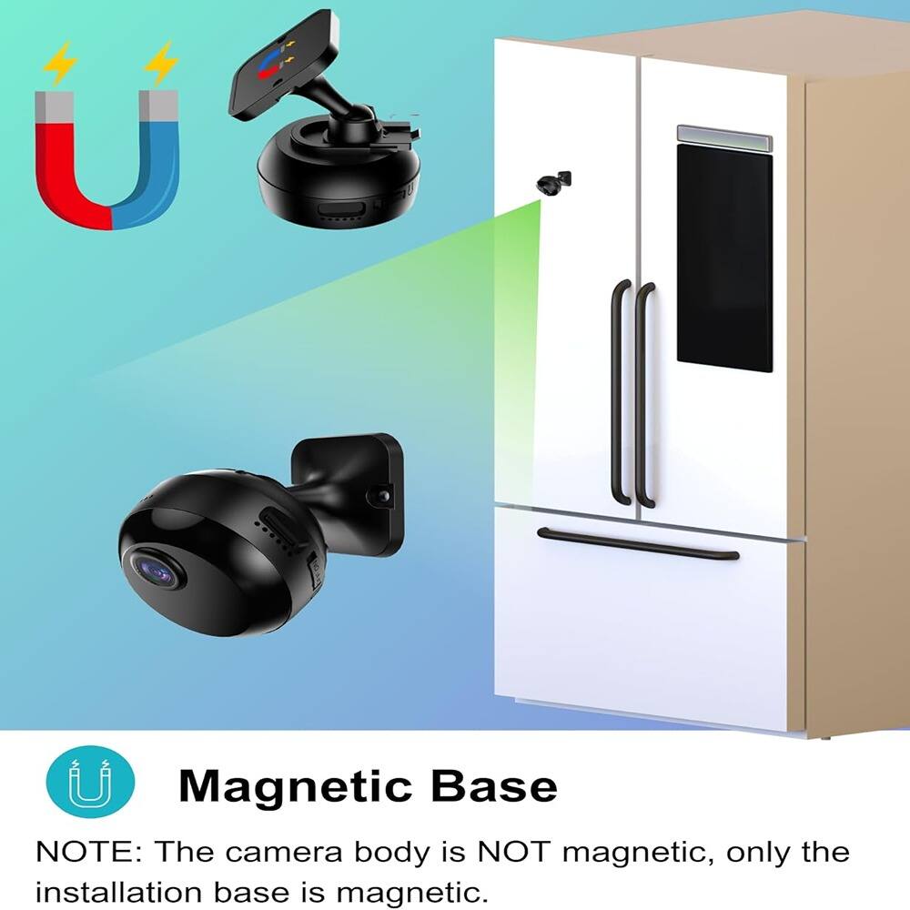 Magnetic Base
NOTE: The camera body is NOT magnetic, only the installation base is magnetic.