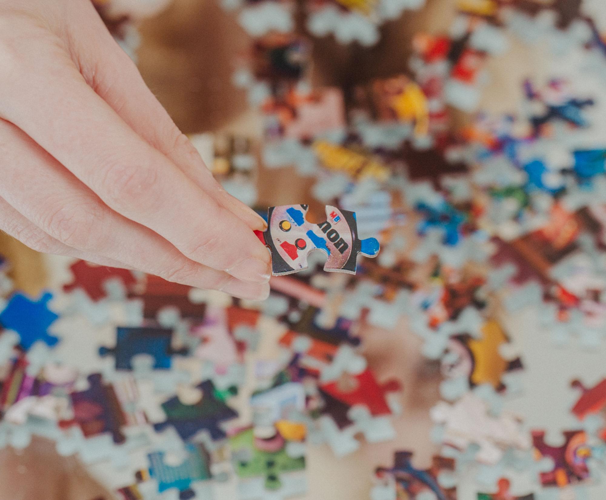 Alt View 3. Toynk - An Afternoon in the 80s Retro 1000-Piece Jigsaw Puzzle By Rachid Lotf - Orange.