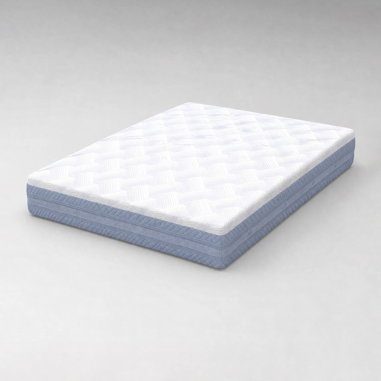 Angle. FED Fitness - King Size,Memory Foam Mattress 12 Inch King Mattress for Cooling Night Sleep Comfort Support Ink Painting - White/Black.