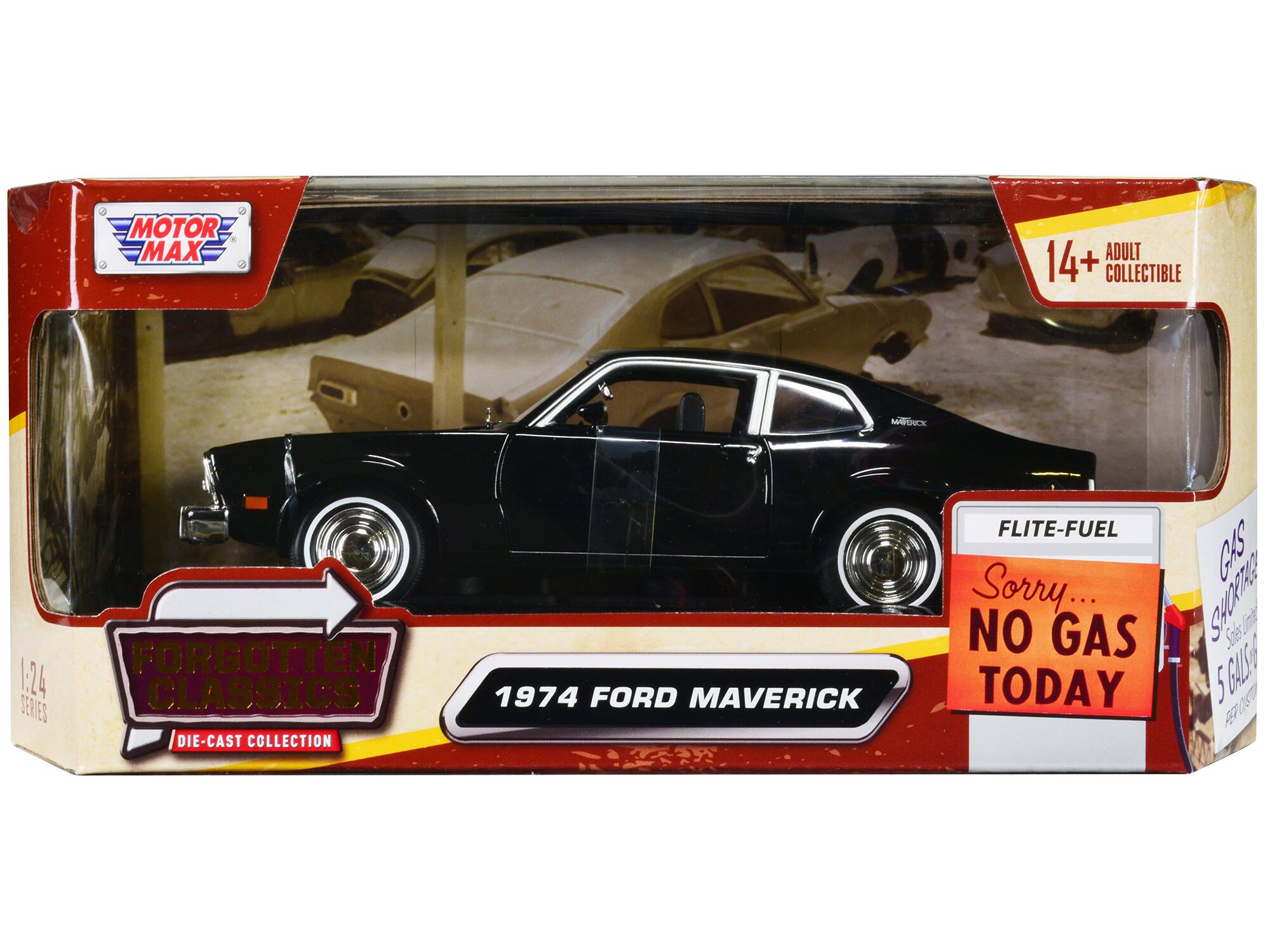 "1974 Ford Maverick Black ""Forgotten Classics"" Series 1/24 Diecast Model Car by Motormax" price history on PriceWatchPro