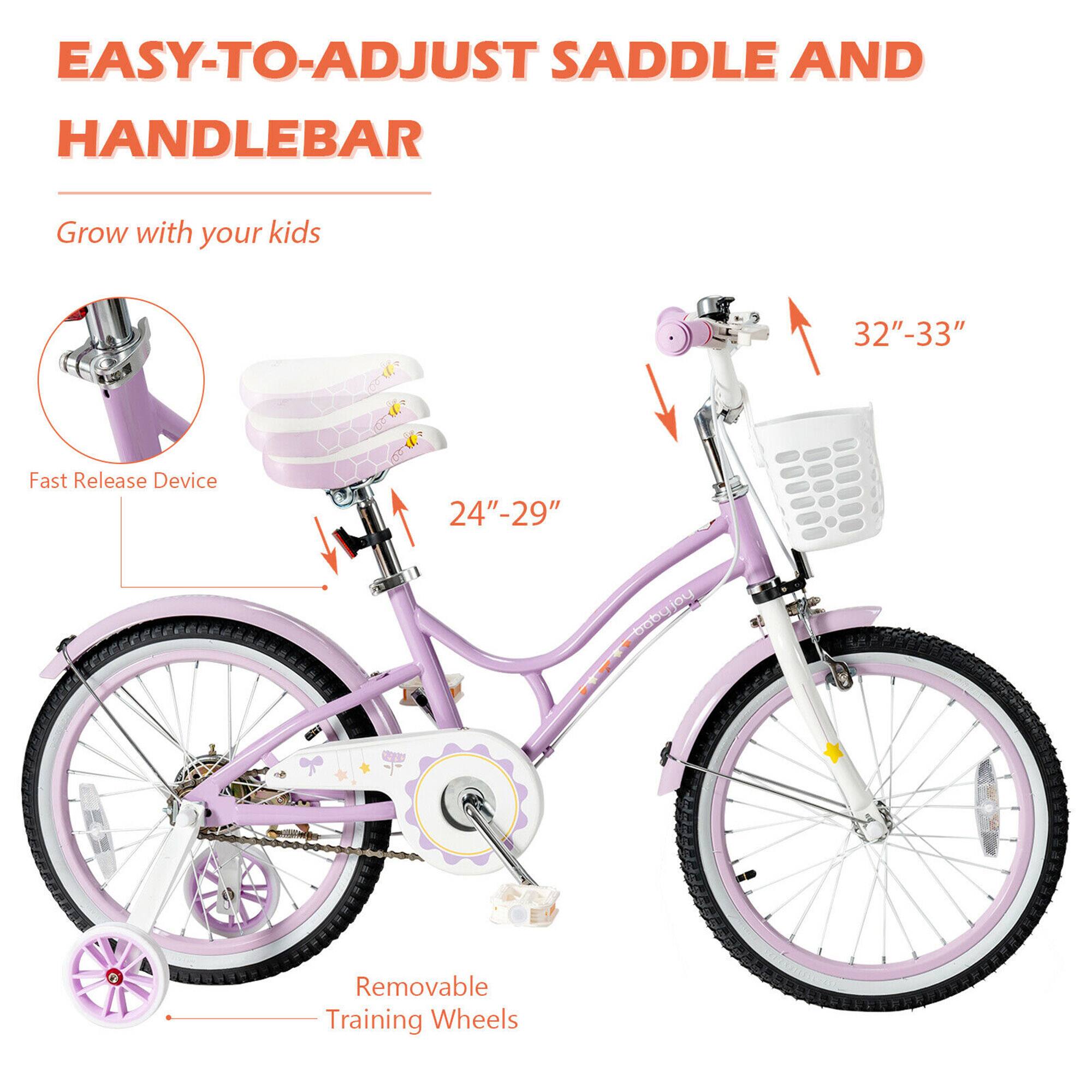 EASY-TO-ADJUST SADDLE AND HANDLEBAR

Grow with your kids

Fast Release Device

24"-29"

32"-33"

Removable Training Wheels