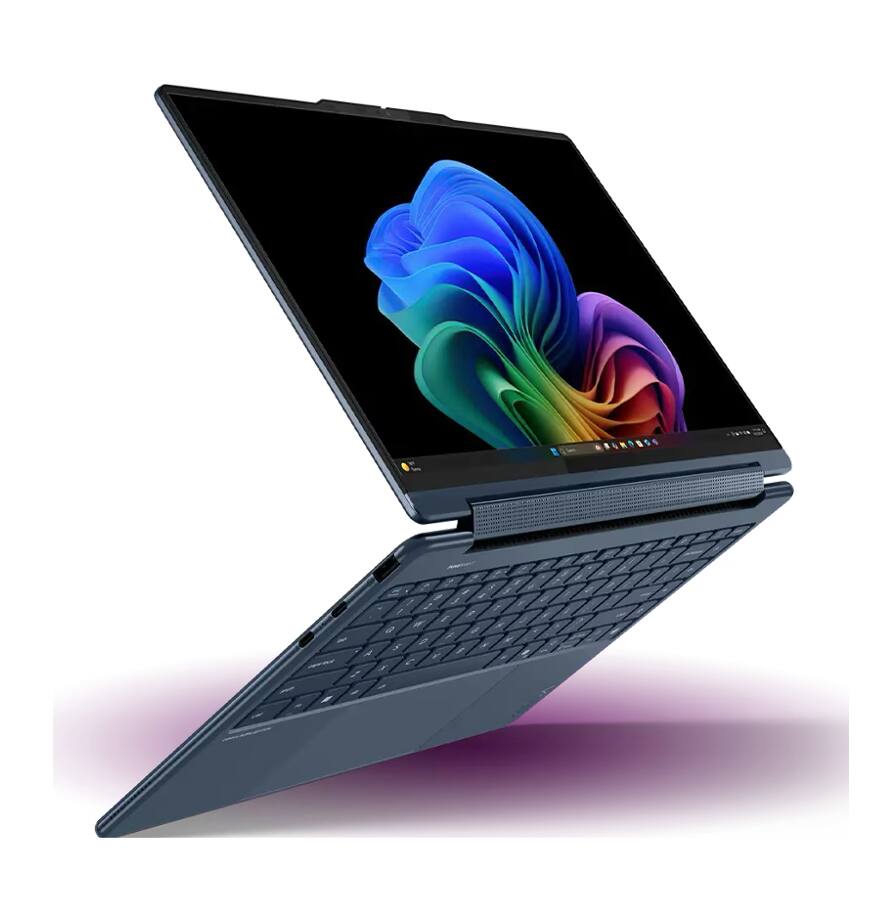 Alt View 4. Lenovo - Lenovo Yoga 2-in-1 Laptop 14.0 2.8K Display (Intel Ultra 7-258V, 32GB LPDDR5X, 1TB M.2  PCIe SSD, Win 11 Pro) - Cosmic Blue.