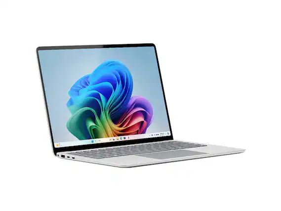 Front. Microsoft - surface 13.8" copilot+ laptop 7th edition - 13.8" pixelsense flow disp - Black.