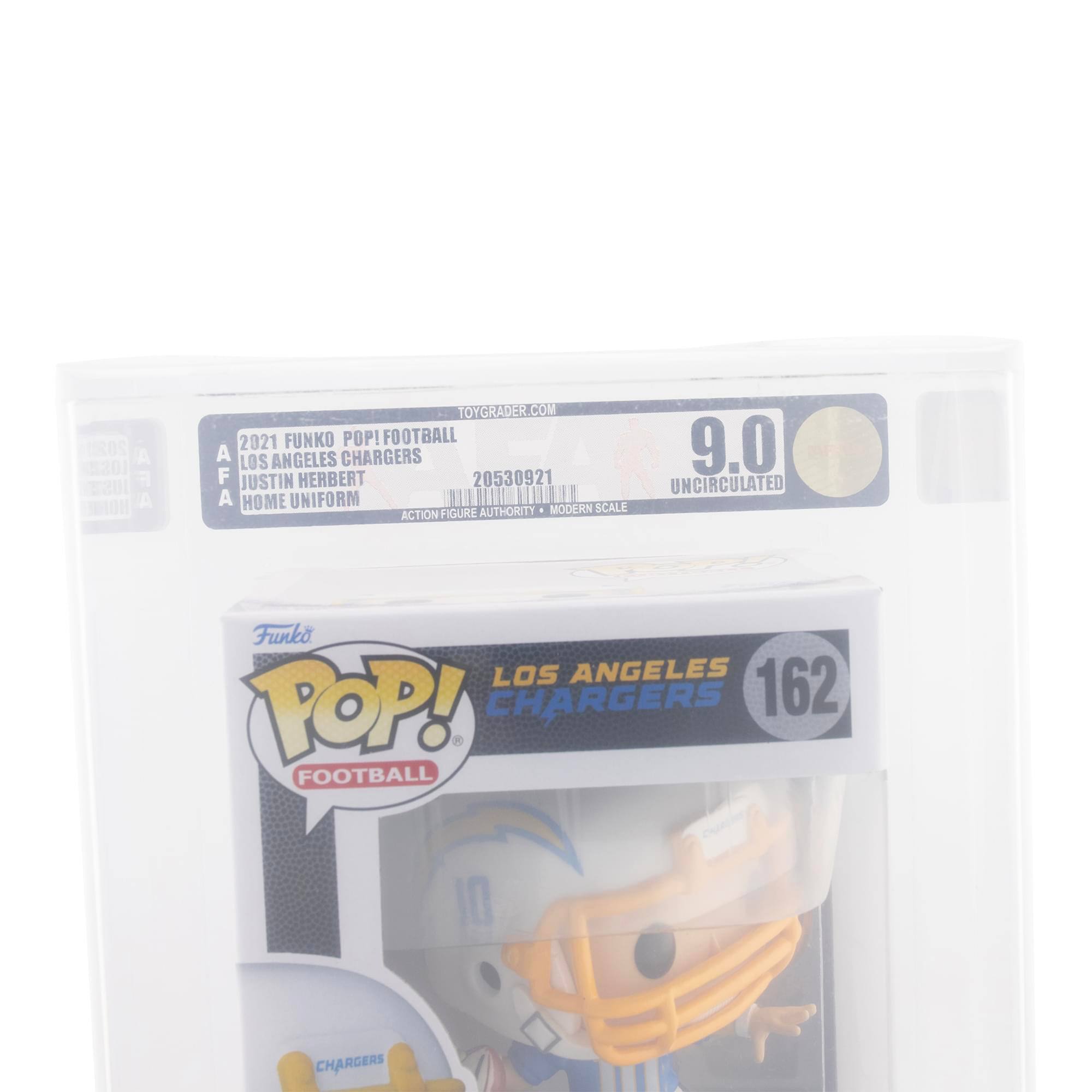 2021 Funko Pop! Football  
Los Angeles Chargers  
Justin Herbert  
Home Uniform  
20530921  
9.0  
Uncirculated  
Modern Scale  
Action Figure Authority  
Los Angeles Chargers  
162