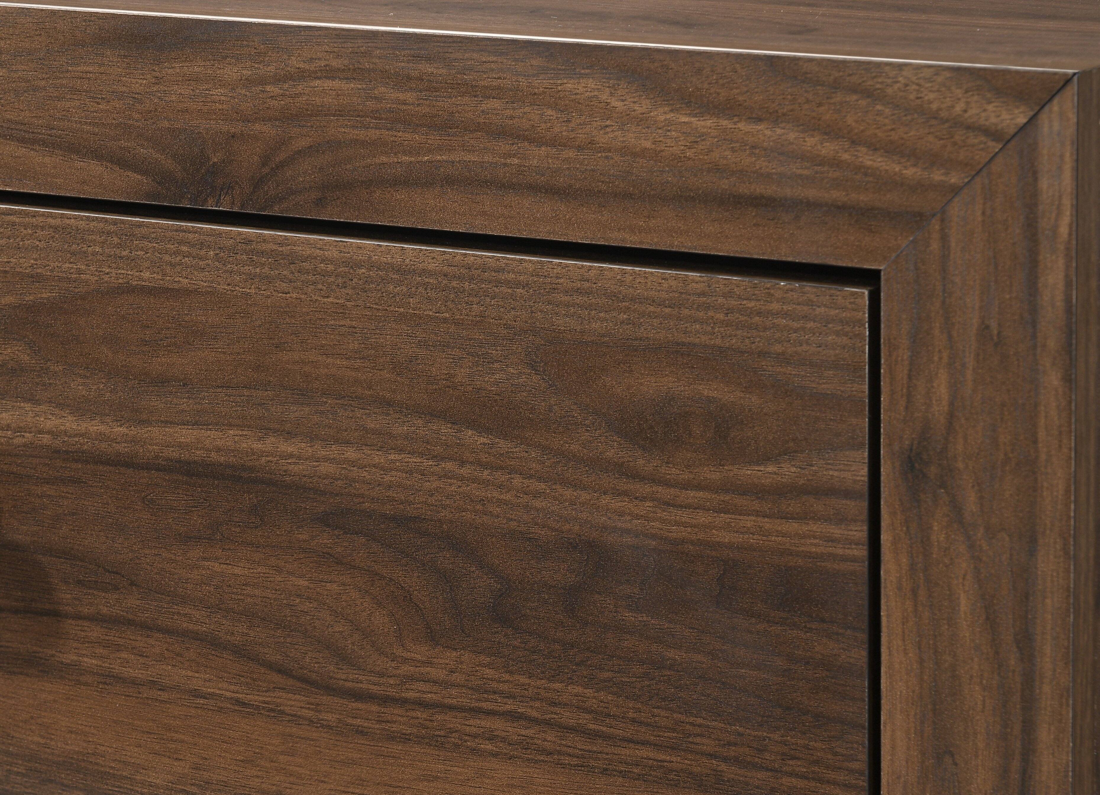 Left. TinyHomie - Rustic 1pc Contemporary 4-Drawer Storage Tall Chest Metal Hardware Rustic Brown Cherry Rustic Finish Wooden Furniture - Brown.