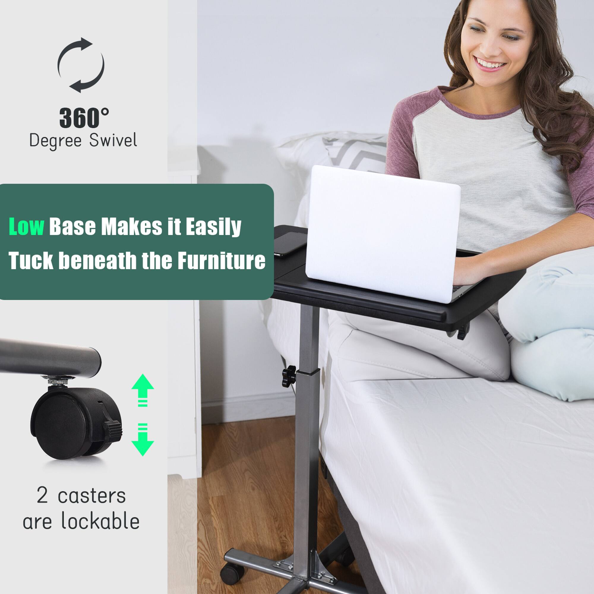 360° Degree Swivel

Low Base Makes it Easily Tuck beneath the Furniture

2 casters are lockable