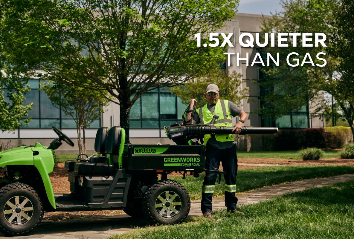 1.5X QUIETER THAN GAS

CU400W
GREENWORKS COMMERCIAL