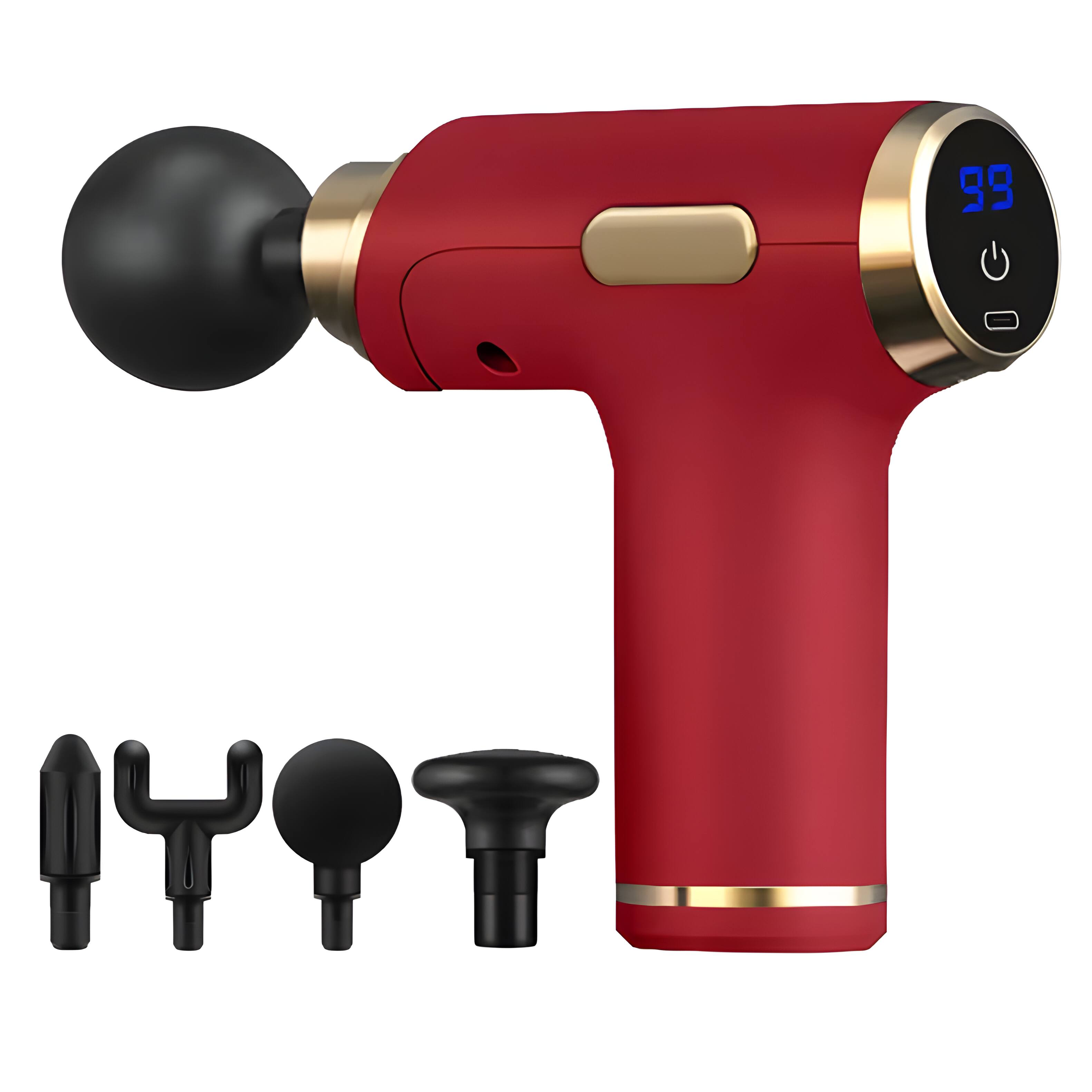 Alt View 2. Cluzine - Cordless Pocket Fitness Massage Gun 6 Speed Mini Deep Tissue Therapy Massager - Pink.