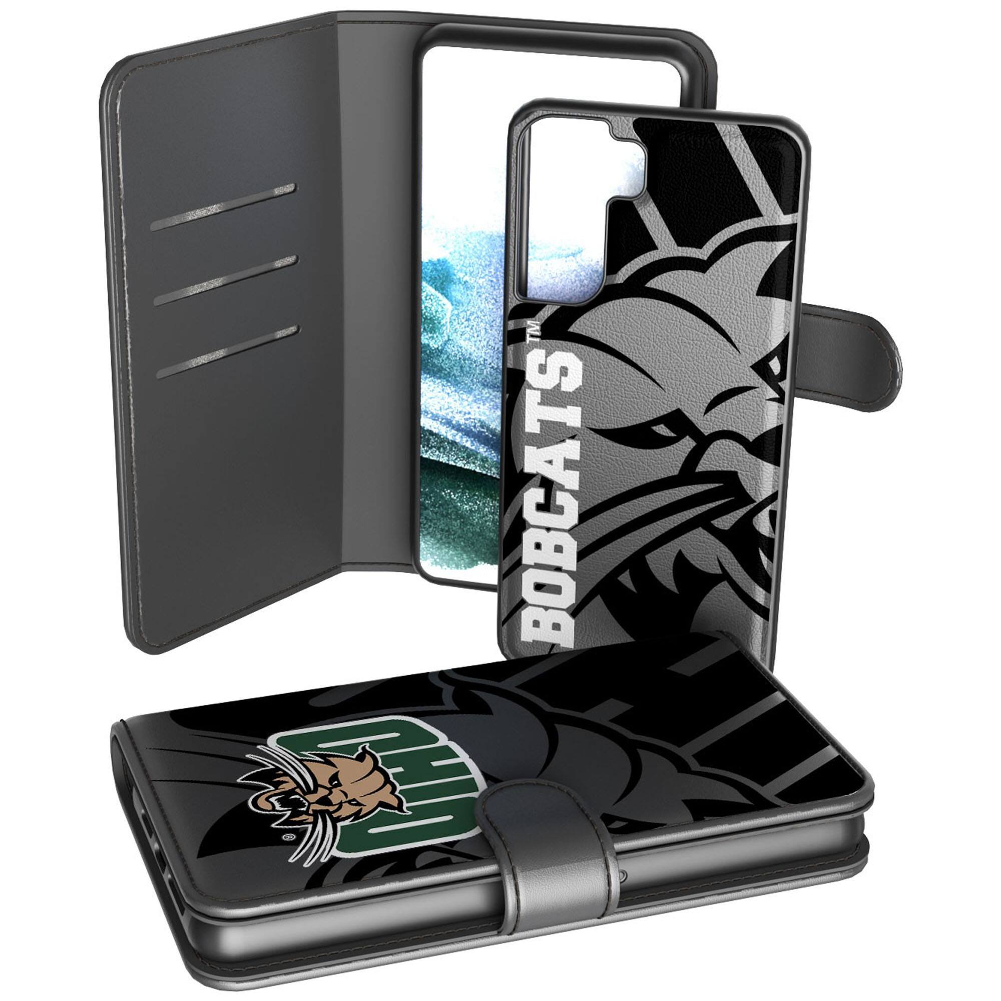 Keyscaper - NCAA - Ohio Bobcats Samsung Galaxy Mono Tilt Wallet Case - S20 - Multicolor