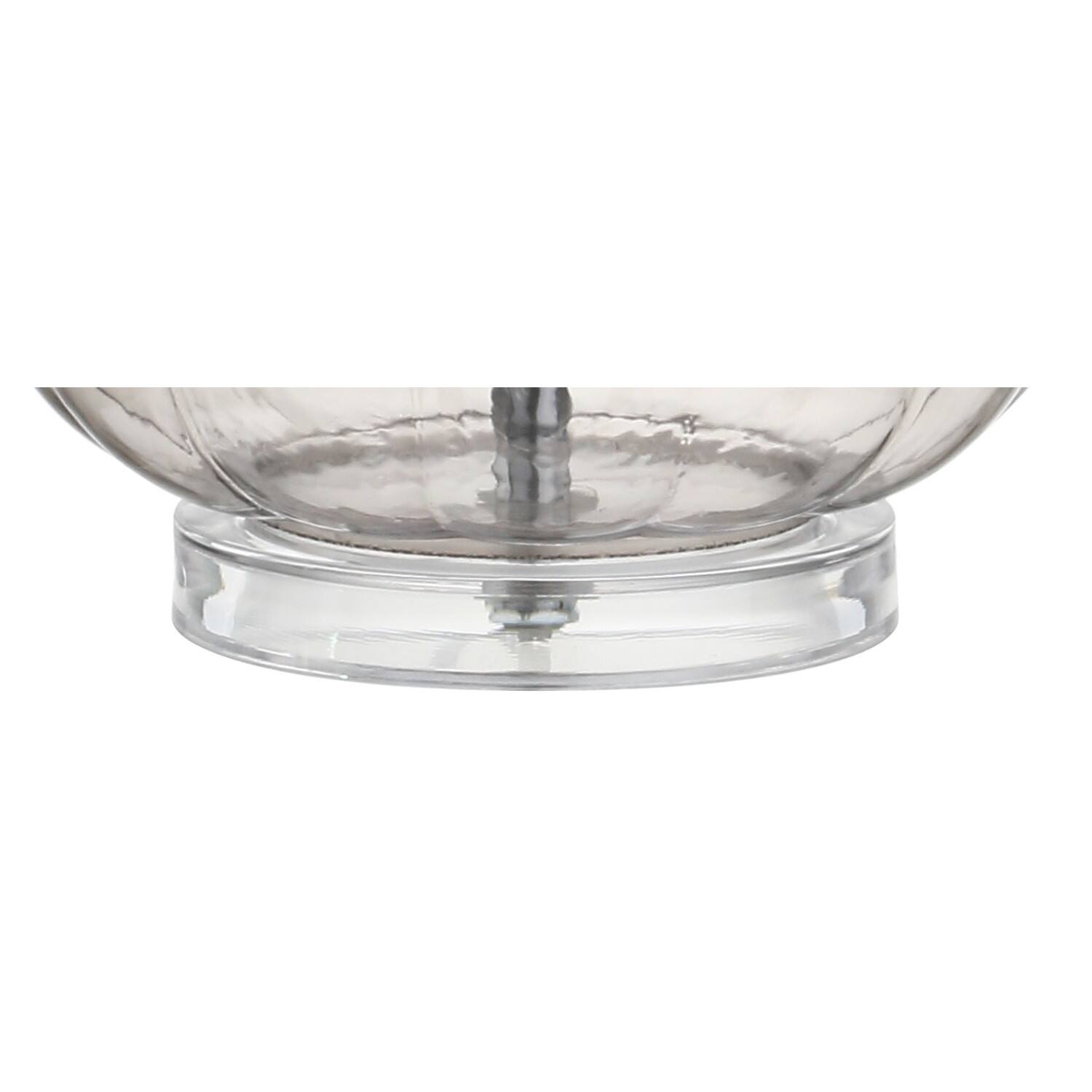 Alt View 7. Jonathan Y - Bette 28.5" Glass Teardrop LED Table Lamp, Smoke Gray (Set of 2) - Smoke Gray.