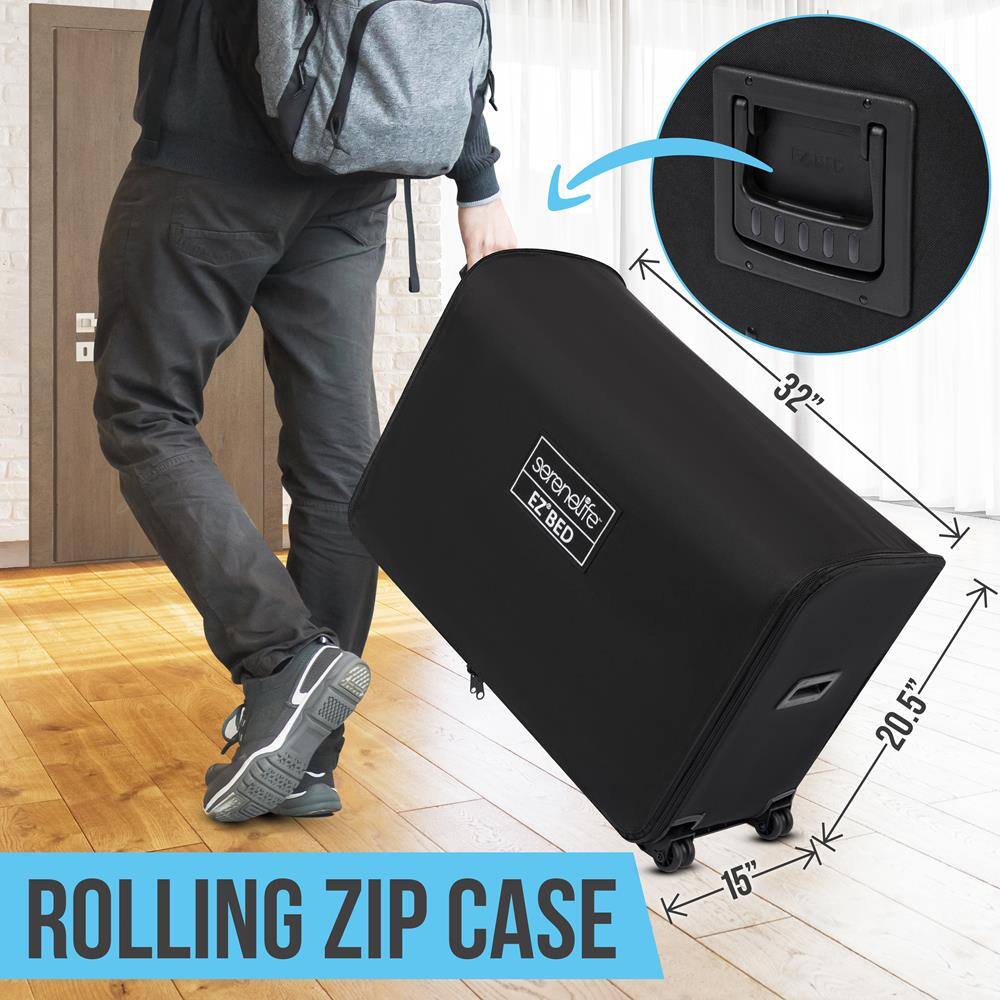 EZ'BED serenelife 32" K 20.5" ROLLING ZIP CASE 1 15"