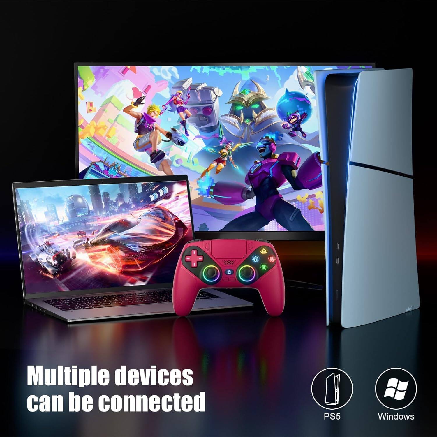 Multiple devices can be connected

PS5 Windows