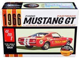 Skill 2 Model Kit 1966 Ford Mustang GT Fastback 1/25 Scale Model by AMT - Red