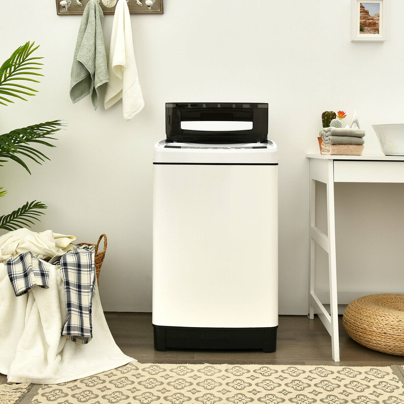 Alt View 5. Sugift - Full-Automatic Washing Machine 1.5 Cubic Feet 11 LBS Washer - White.