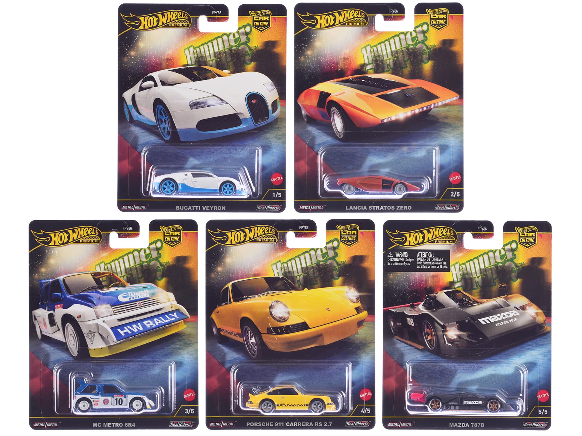 """Hammer Drop"" 5 piece Set ""Car Culture"" 2024 Series F Diecast Model Cars by Hot Wheels" price history on PriceWatchPro