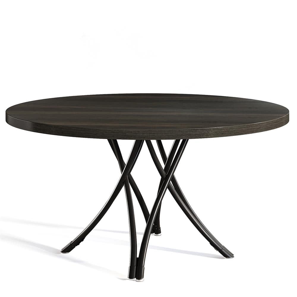 Kadyn - End Table,Dining Table, Living Room Table,47" Dining Table, Wood Circle Kitchen Table for 4 - Brown