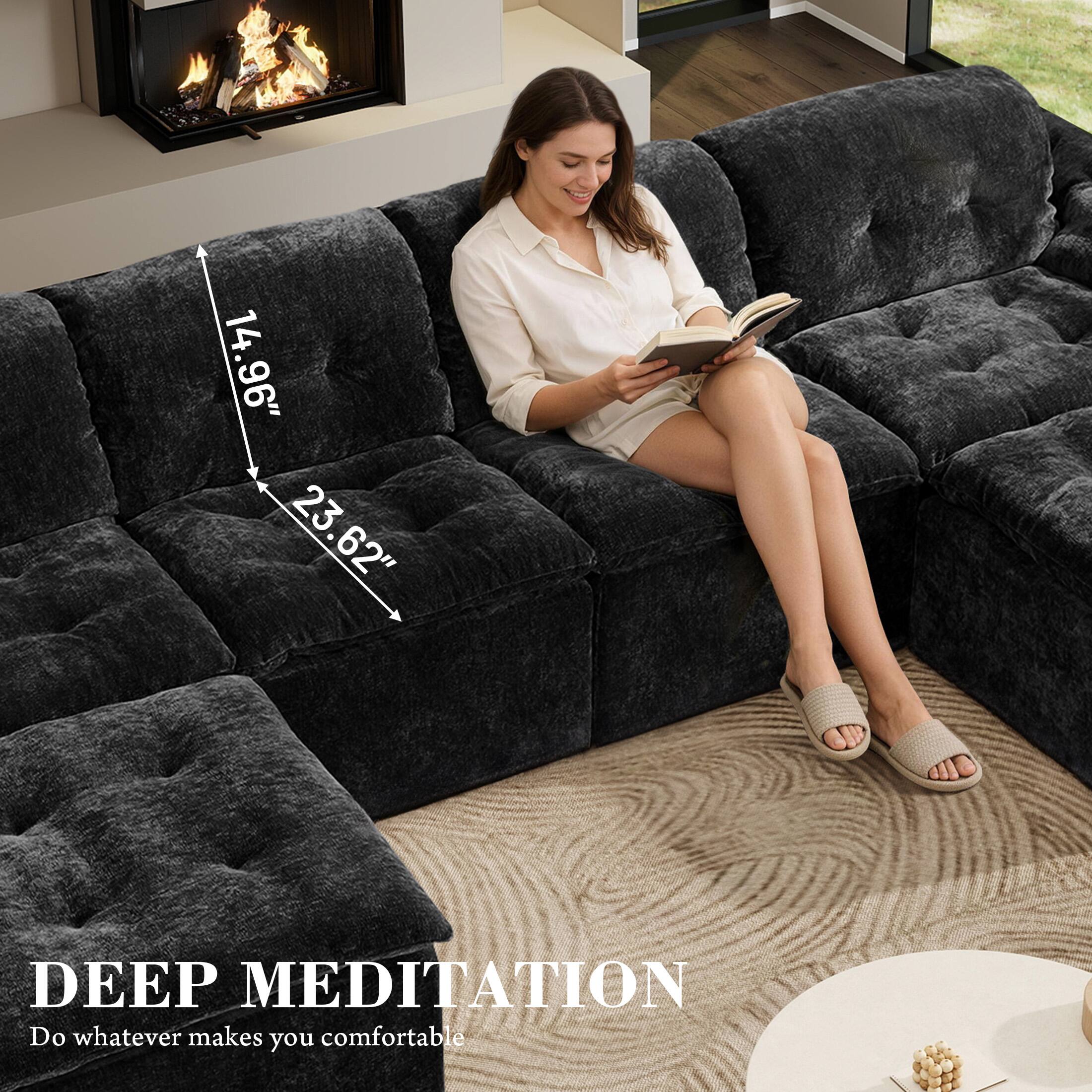 14.96" 23.62" DEEP MEDITATION  
Do whatever makes you comfortable