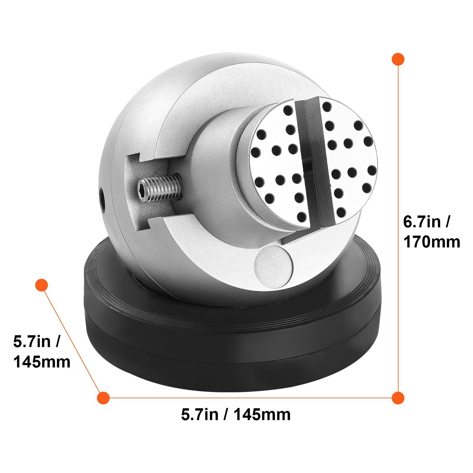 6.7in / 170mm  
5.7in / 145mm  
5.7in / 145mm
