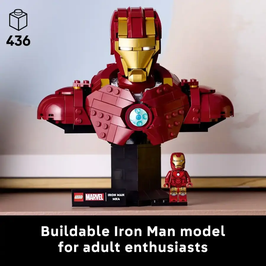 LEGO Marvel Iron Man MK4 Bust Building Kit for Adults 76327 6529126 ...