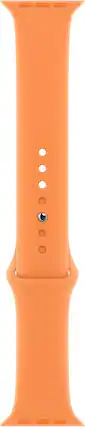 Front. Apple - Apple Watch Band - Sport Band (41mm) - Marigold - Regular - Black.