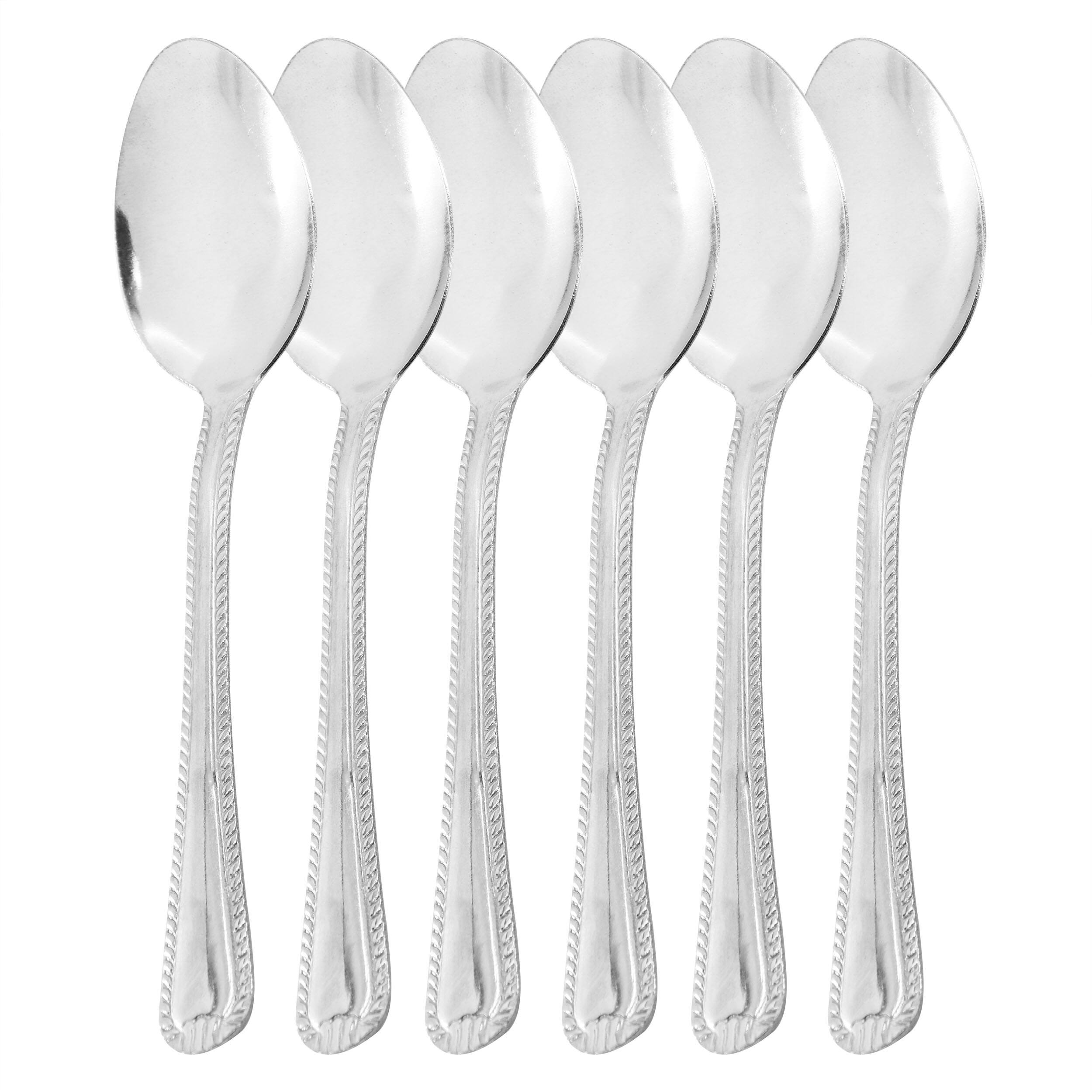 Gibson - Home Tustin 6 Piece Stainless Steel Teaspoon Flatware Set - Silver
