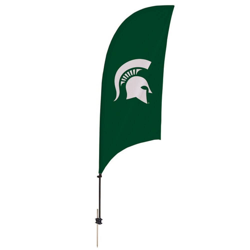 Front. Victory Corps - Michigan State Spartans 7.5' Razor Feather Stake Flag - Multicolor.