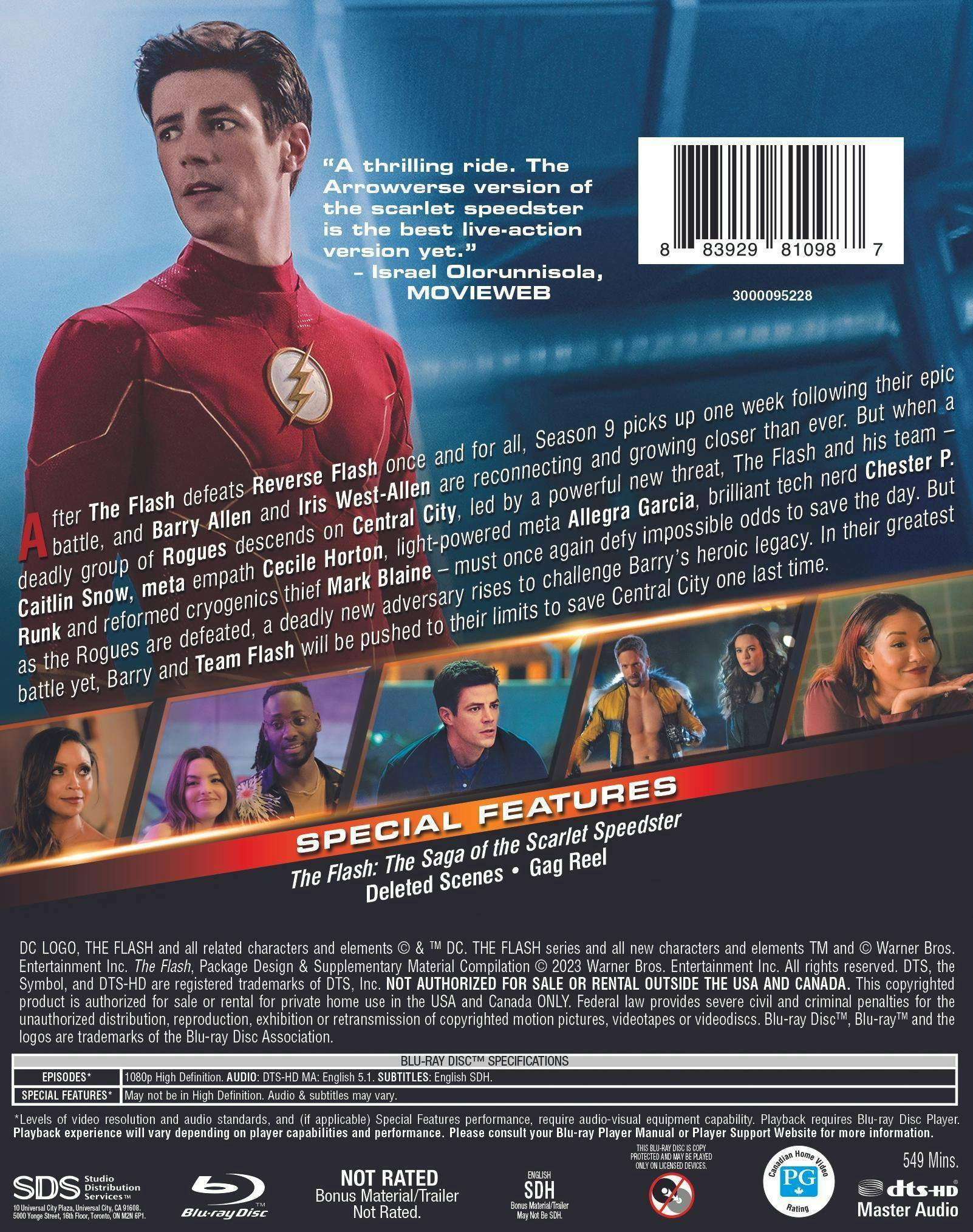 Back. The Flash: The Ninth and Final Season (Box Set) [Blu-ray].