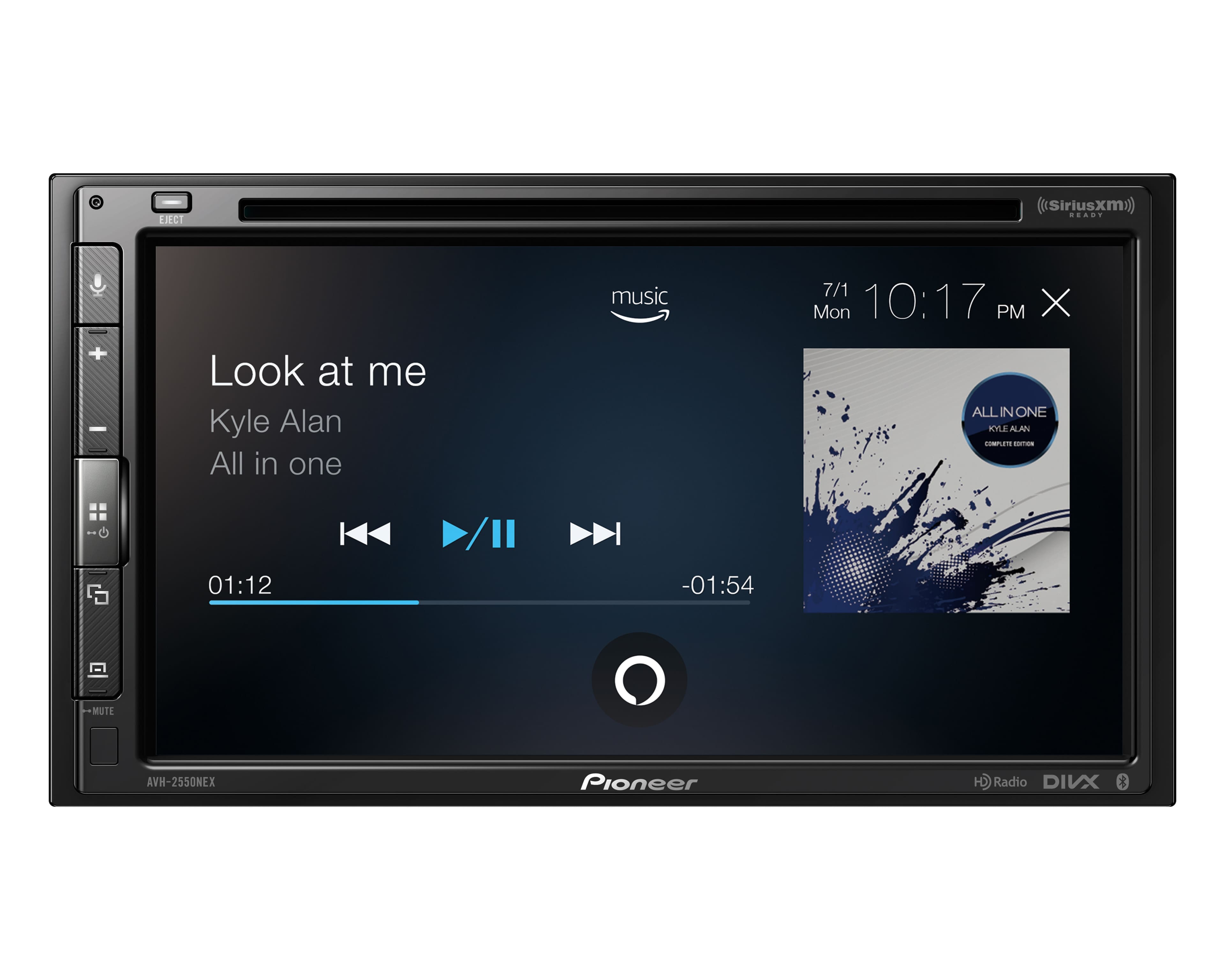Pioneer - 6.8" Android Auto and Apple CarPlay Bluetooth Digital Media (DM) Receiver - Black - Front_Zoom