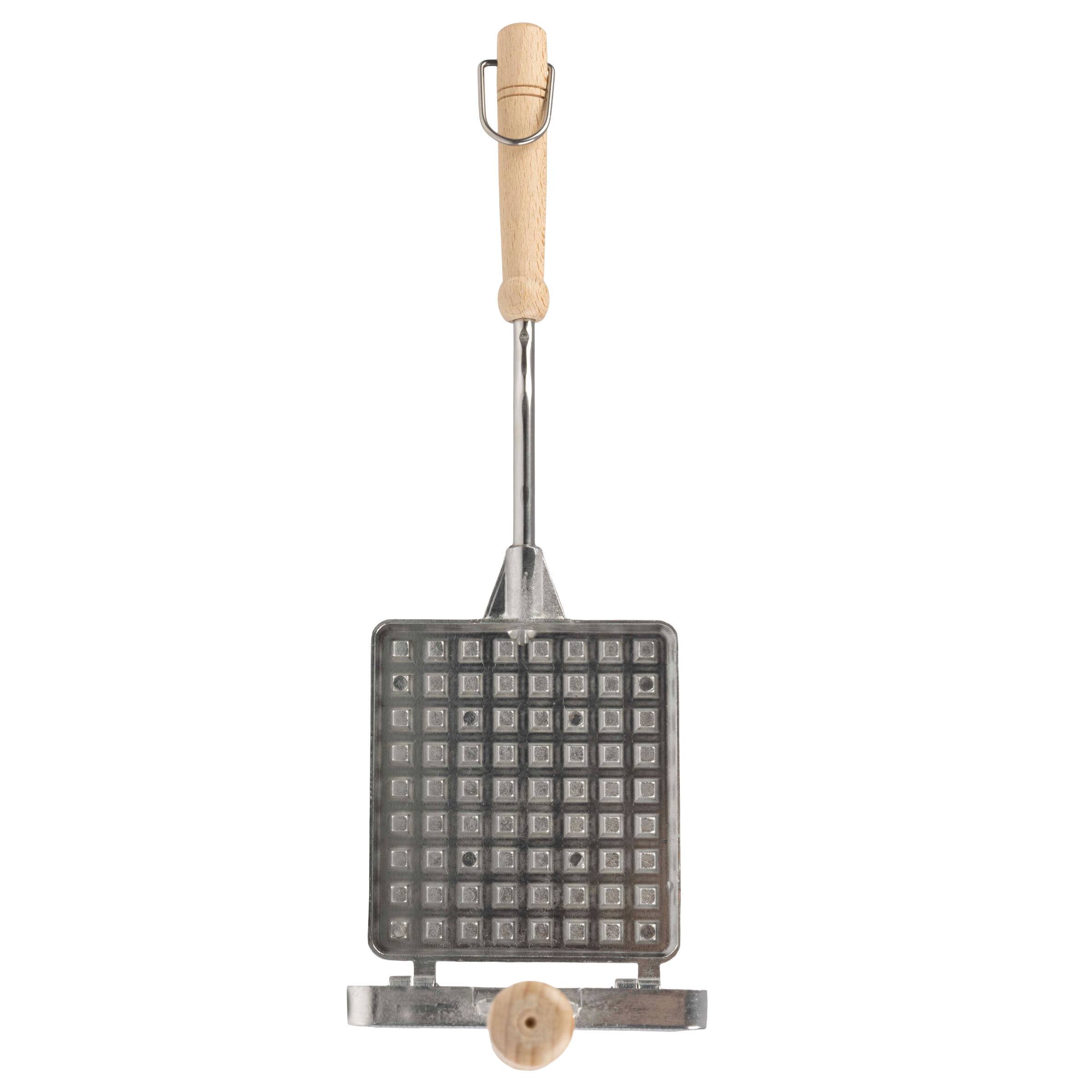 Alt View 8. Kings County Tools - 10in Waffle Maker with Handles - Silver and Brown.