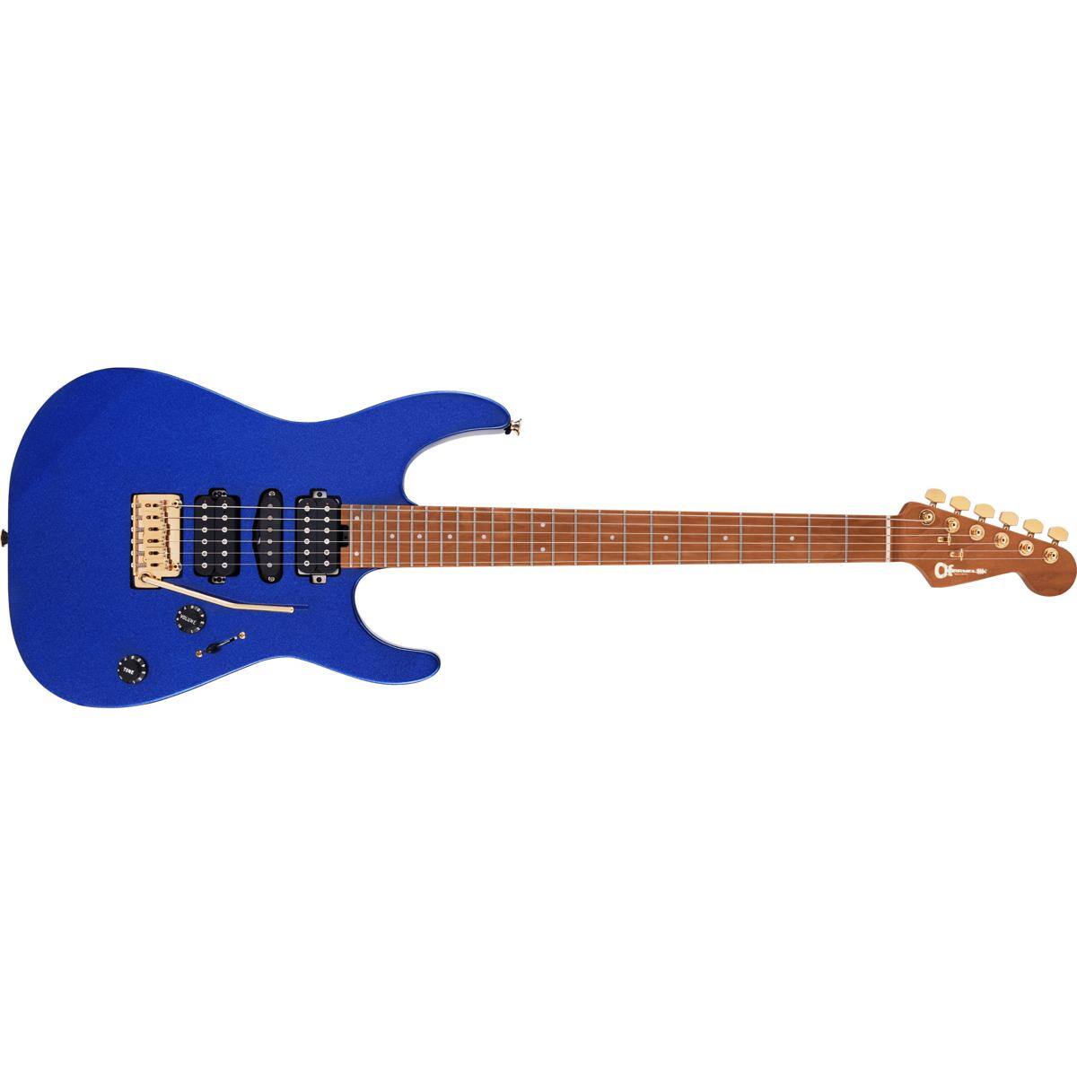 Alt View 1. Charvel - Charvel Pro-Mod DK24 HSH 2PT CM Electric Guitar, Caramelized Maple Fingerboard, Mystic Blue.