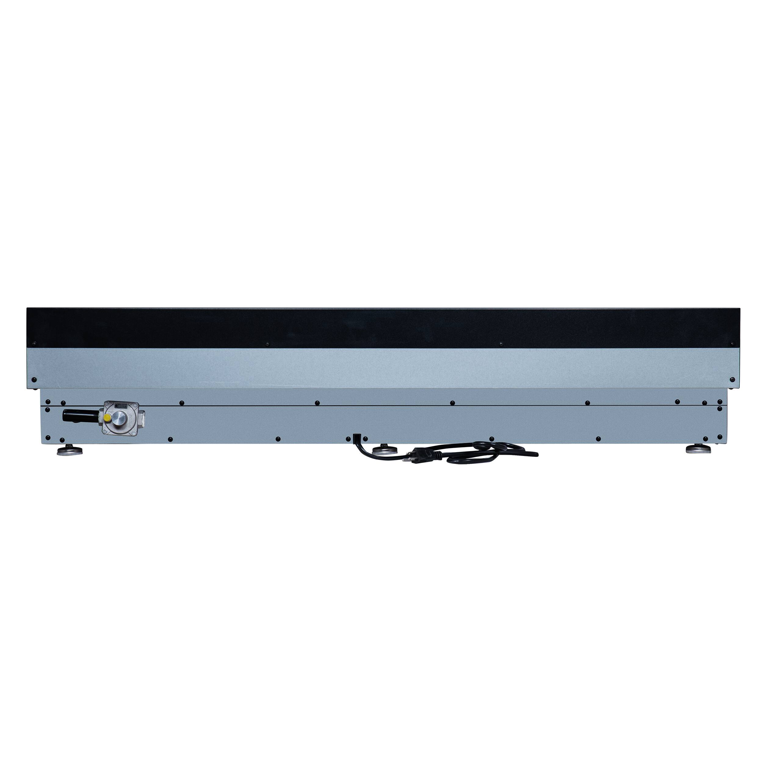 Back. Forno Appliances - 48 in. Wide 8 Burner Valente Built-In Gas Cooktop - White - White.