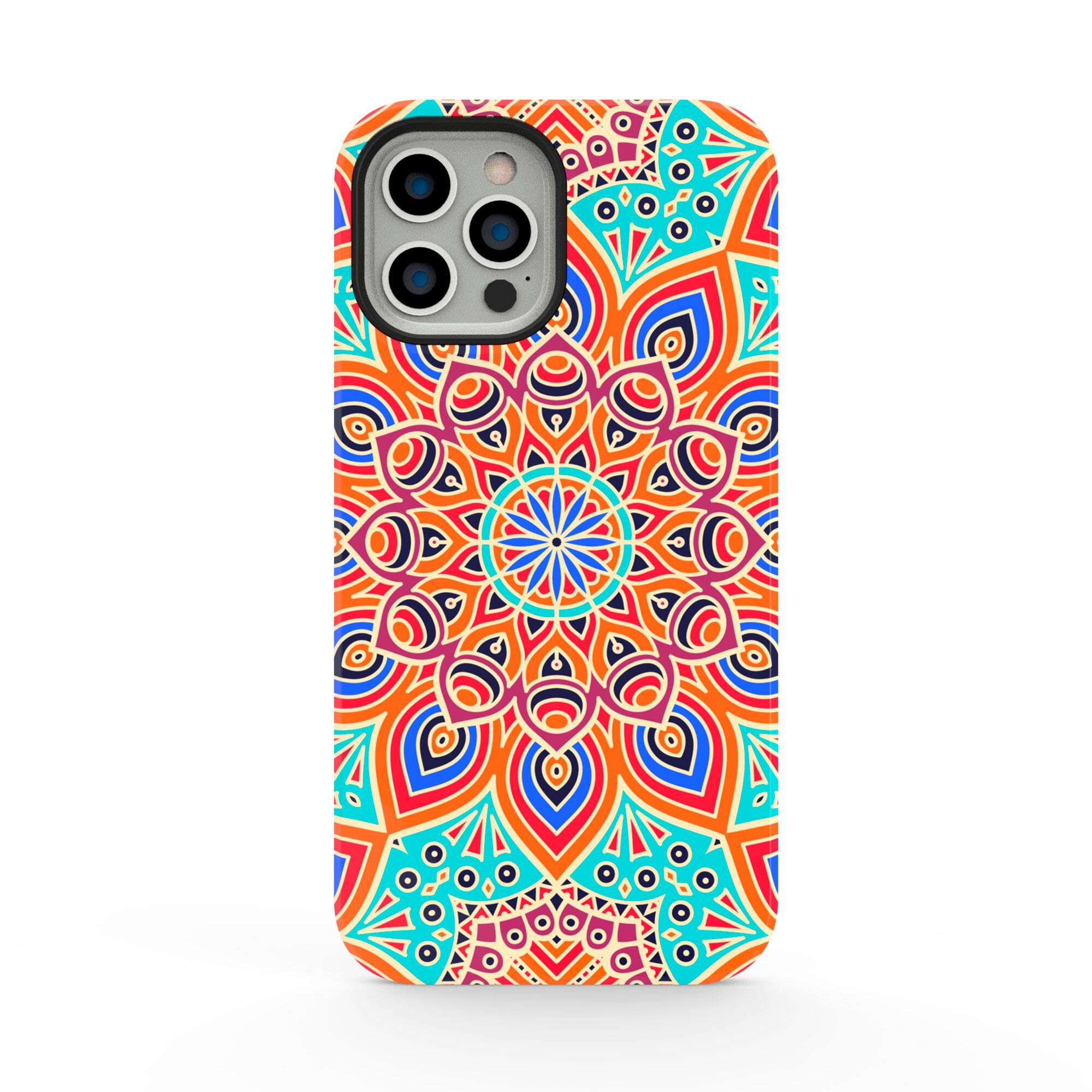 Alt View 1. ArtsCase - StrongFit Designers Case for Apple iPhone 13 Pro - Orange Geometric.