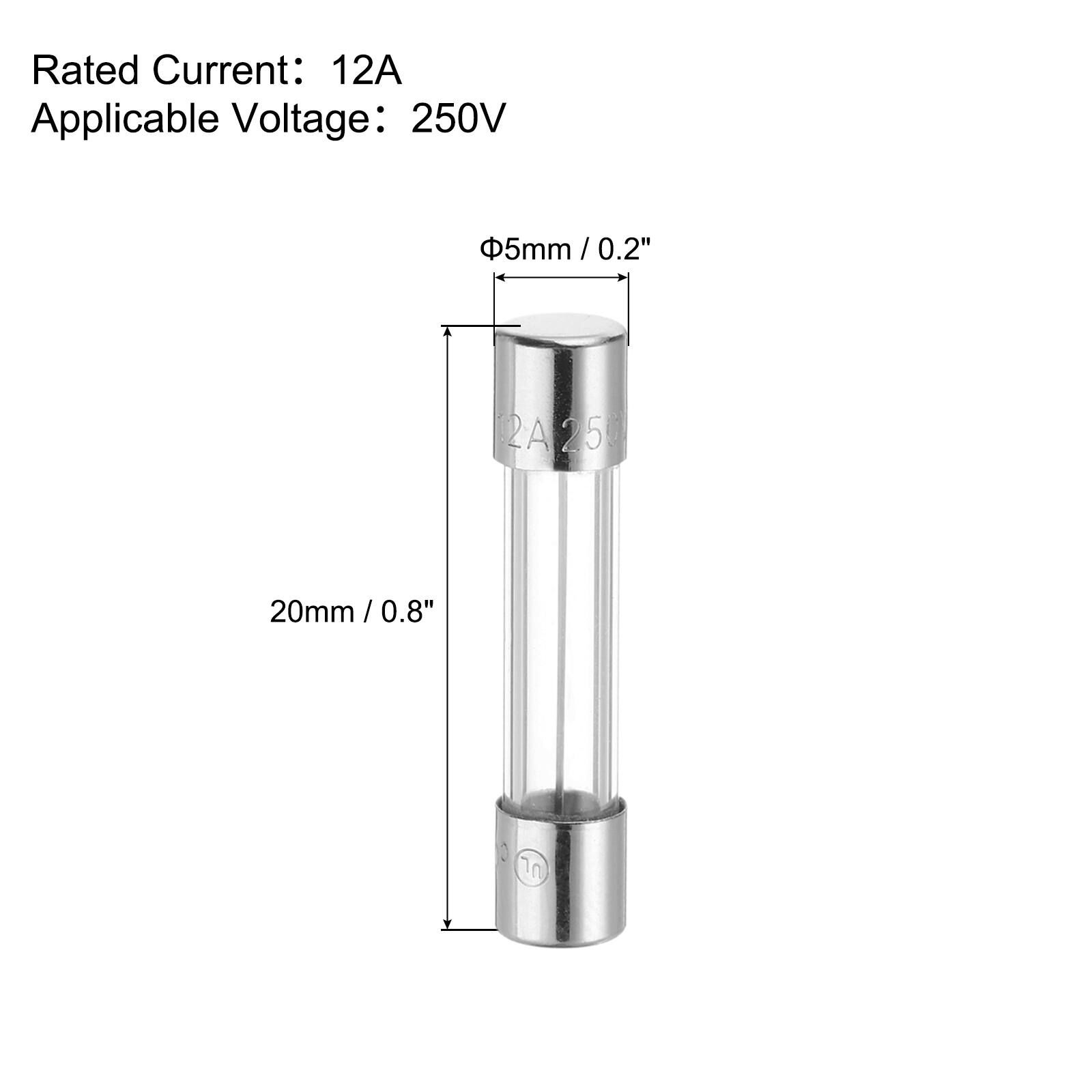 Rated Current: 12A  
Applicable Voltage: 250V  

Φ5mm / 0.2"  
20mm / 0.8"  

UL