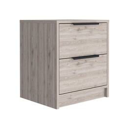 TuHome - Kaia Nightstand Light Gray MDF - Brown