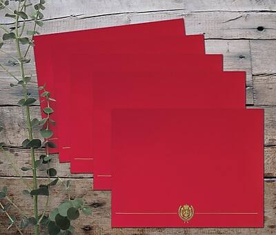 Alt View 1. Great Papers - Great Papers Classic Crest Certificate Holders, 8.5" x 11", Red, 5/Pack (903031S) - Red.
