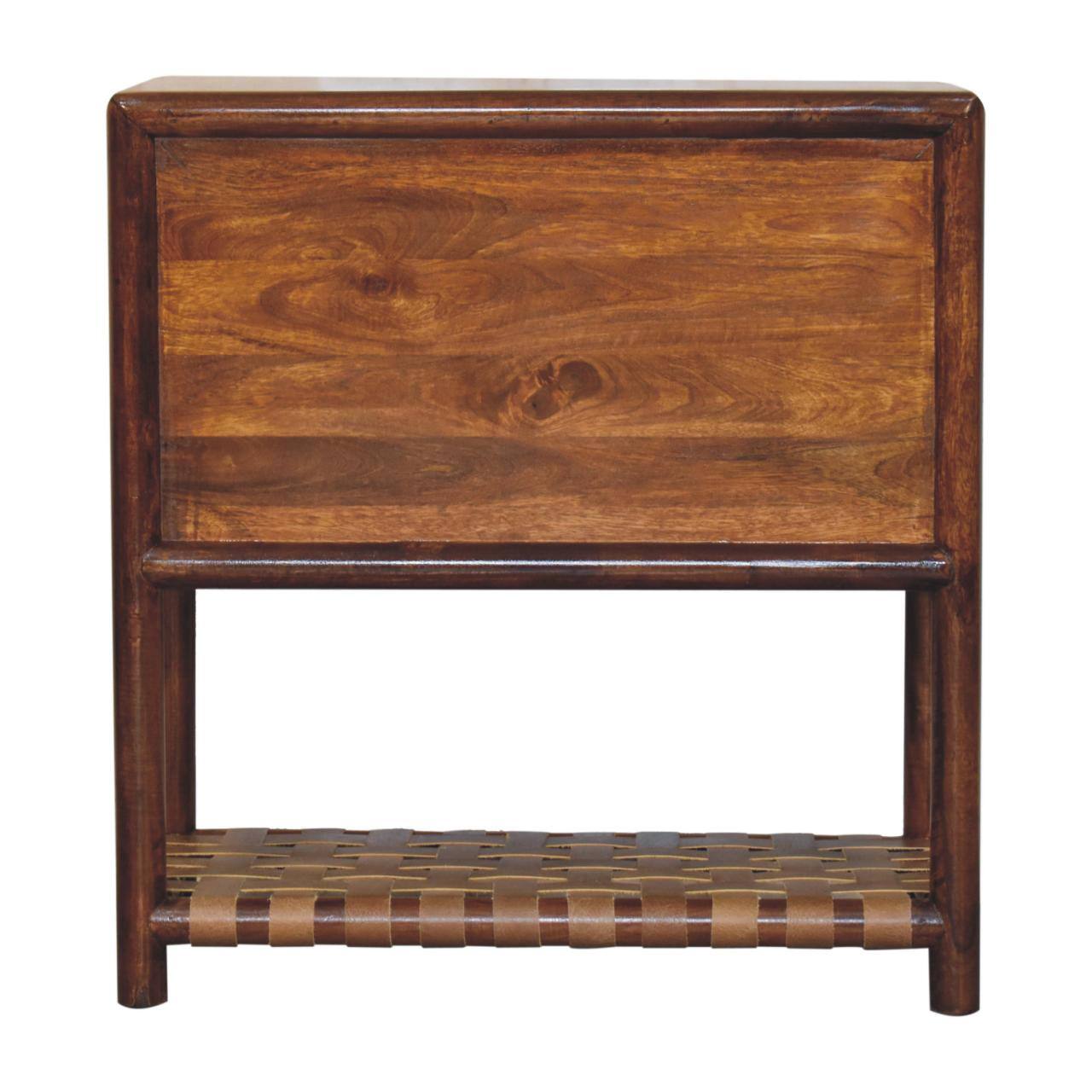 Alt View 5. Artisan Furniture - Artisan Furniture Solid Wood Regency Woven 2-Drawer Nightstand - Chestnut.