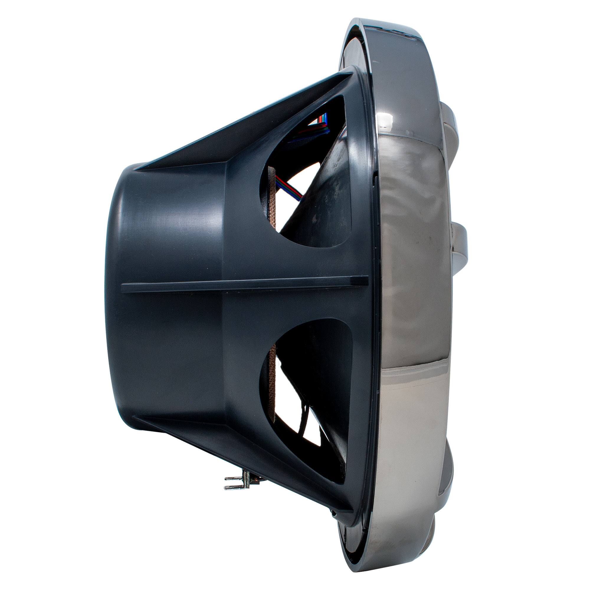 Alt View 4. Infinity - Infinity 10MBLCR 10-Inch OEM Replacement Marine RGB LED Subwoofer - Chrome - Black/Gray.