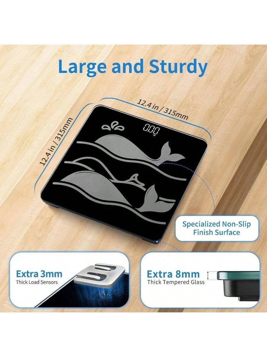 Large and Sturdy  
12.4 in / 315mm  

Specialized Non-Slip Finish Surface  

Extra 3mm Thick Load Sensors  

Extra 8mm Thick Tempered Glass