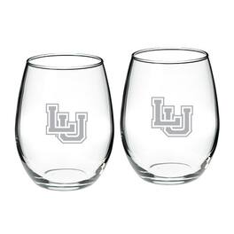 Jardine - Lamar Cardinals Team Design Two-Piece 21oz. Stemless Wine Glass Set - Multicolor