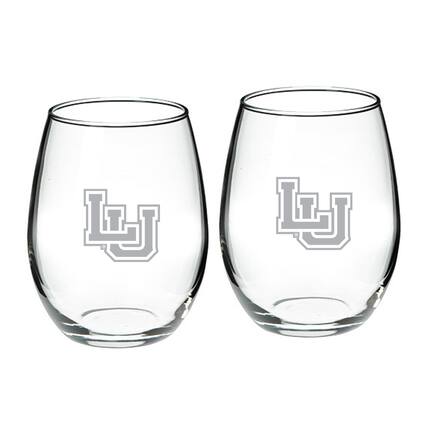 Front. Jardine - Lamar Cardinals Team Design Two-Piece 21oz. Stemless Wine Glass Set - Multicolor.
