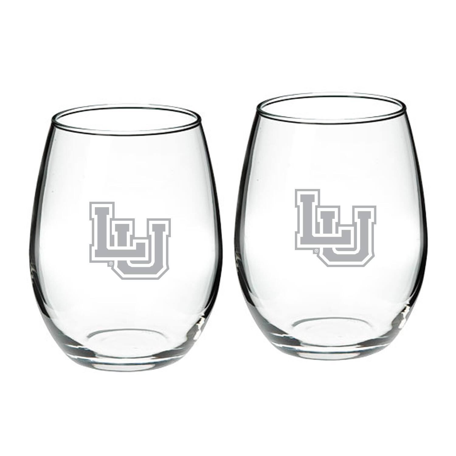 Front. Jardine - Lamar Cardinals Team Design Two-Piece 21oz. Stemless Wine Glass Set - Multicolor.