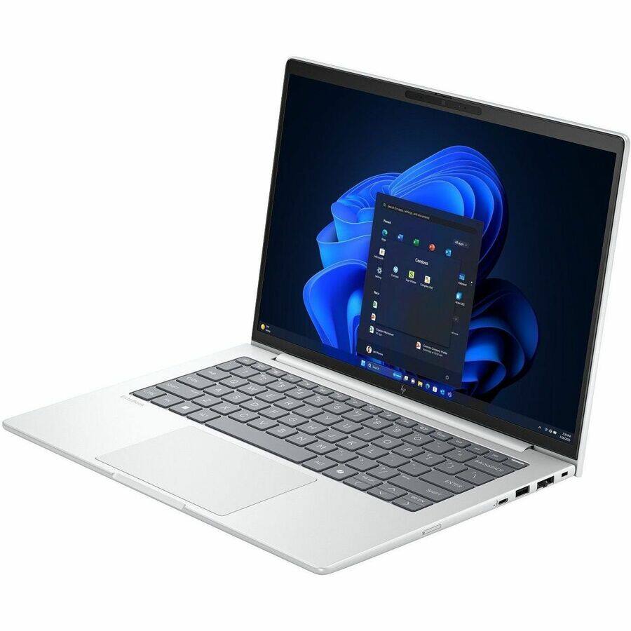 Alt View 3. HP - HP EliteBook 8 G1i 16" Notebook - WUXGA - 60 Hz - Intel Core Ultra 5 225U - 16 GB - 512 GB SSD - English Keyboard - Meteor Silver.