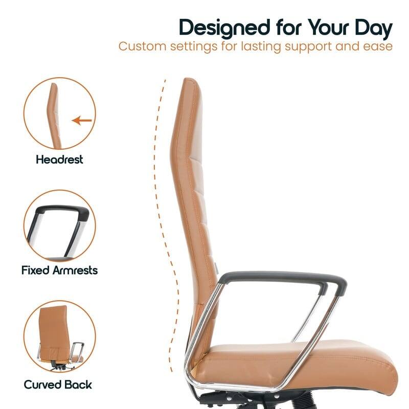 Designed for Your Day  
Custom settings for lasting support and ease  

- Headrest  
- Fixed Armrests  
- Curved Back