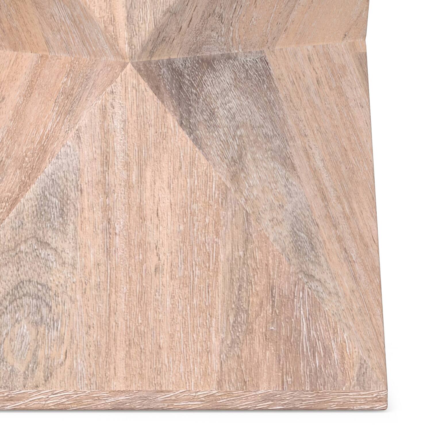 Alt View 4. Simpli Home - Sutton 14 inch Wide Solid Mango Contemporary Side Table in Cerused Natural - Cerused Natural.