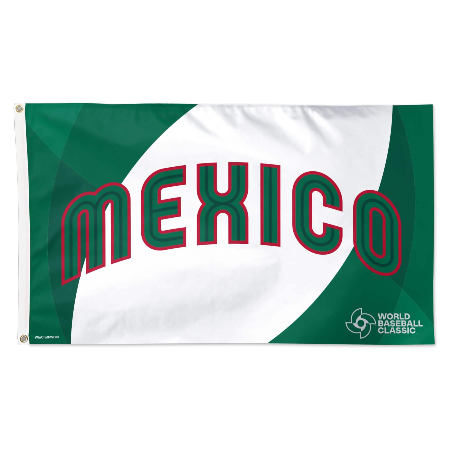 WinCraft - Mexico Baseball 2026 World Baseball Classic 3' x 5' Single-Sided Deluxe Flag - Multicolor